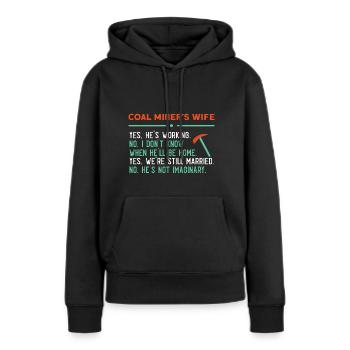 Mine Minenarbeiter - Frauen Premium Bio Hoodie - Schwarz - Vorne - Julia (174cm)