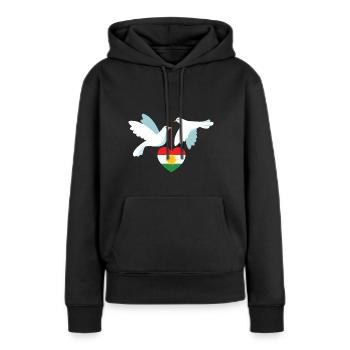 Kurdistan Kurdistan Kurdistan Kurdista Drôle - Sweat à capuche Premium bio Femme - noir - Devant - Julia (174cm)