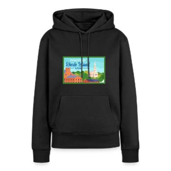 Rhode Island Fil-Am Design pour Proud Pinoys - Sweat à capuche Premium bio Femme - noir - Devant - Julia (174cm)