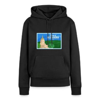 West Virginia Fil-Am Design für stolze Pinoys - Frauen Premium Bio Hoodie - Schwarz - Vorne - Julia (174cm)