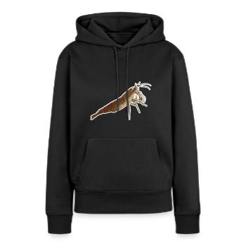 Bamboo Shrimp Pet Design pour les fiers fans de crevettes - Sweat à capuche Premium bio Femme - noir - Devant - Julia (174cm)