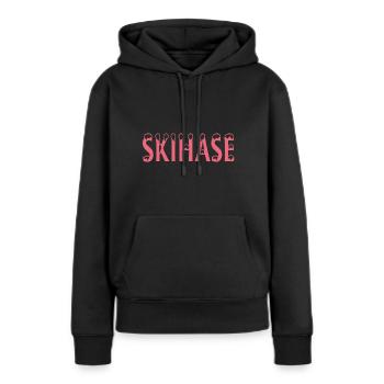 Skihase ski - Frauen Premium Bio Hoodie - Schwarz - Vorne - Julia (174cm)