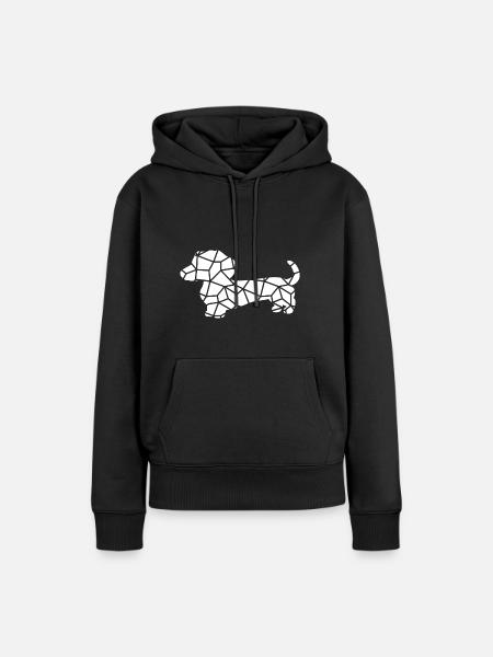 teckel - Vrouwen Premium Bio hoodie - zwart