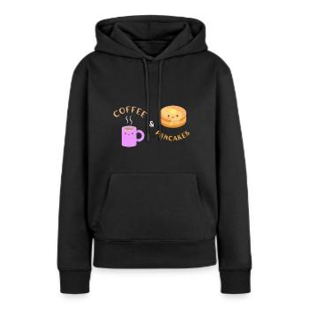 Pfannkuchen - Frauen Premium Bio Hoodie - Schwarz - Vorne - Julia (174cm)