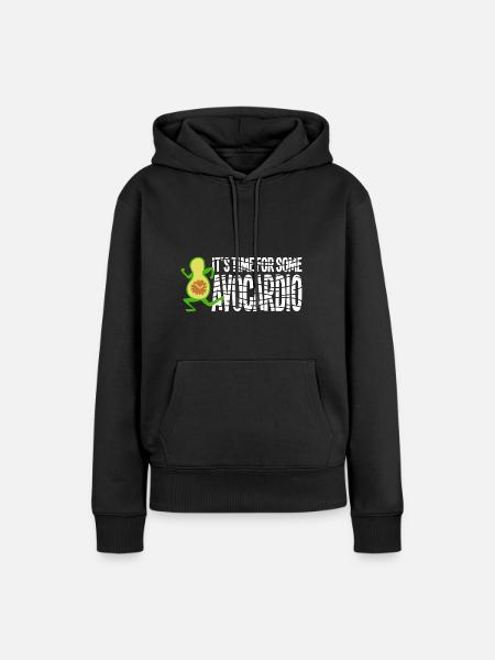 Avocado - Frauen Premium Bio Hoodie - Schwarz