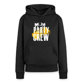 party crew cool - Frauen Premium Bio Hoodie - Schwarz - Vorne - Julia (174cm)