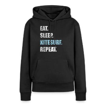 Kitesurfen Kitesurfer Kiteboarden Kiteboarder - Frauen Premium Bio Hoodie - Schwarz - Vorne - Julia (174cm)