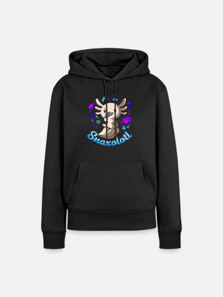 Axolotl - Frauen Premium Bio Hoodie - Schwarz