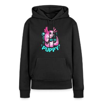 Axolotl Reptile Salamandre Aquarium Kawaii Lurch - Sweat à capuche Premium bio Femme - noir - Devant - Julia (174cm)