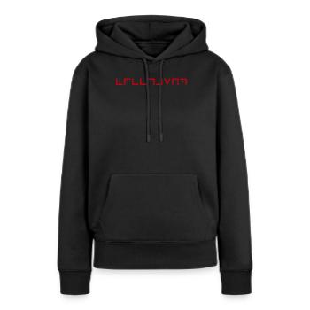 Freimaurer-Alphabet - Frauen Premium Bio Hoodie - Schwarz - Vorne - Julia (174cm)