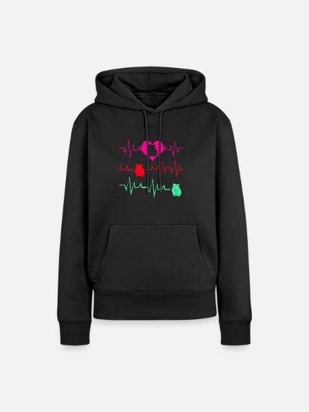 Chinchilla - Frauen Premium Bio Hoodie - Schwarz