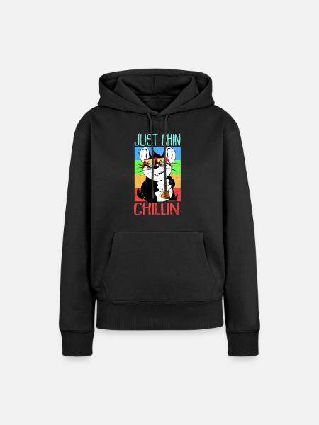 Chinchilla - Frauen Premium Bio Hoodie - Schwarz