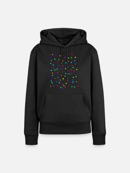 Konfetti - Frauen Premium Bio Hoodie - Schwarz