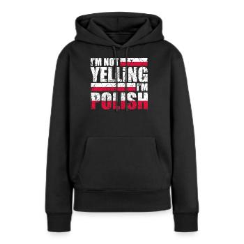 Polen Polish Poland Polin Heimatland Vaterland - Frauen Premium Bio Hoodie - Schwarz - Vorne - Julia (174cm)