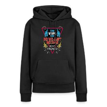 Vape - Frauen Premium Bio Hoodie - Schwarz - Vorne - Julia (174cm)