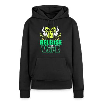 Vape - Frauen Premium Bio Hoodie - Schwarz - Vorne - Julia (174cm)