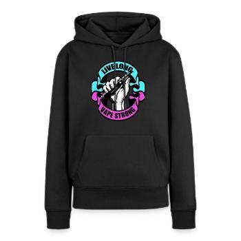 Vape - Frauen Premium Bio Hoodie - Schwarz - Vorne - Julia (174cm)