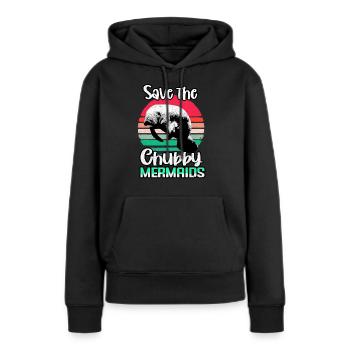 Seekuh - Frauen Premium Bio Hoodie - Schwarz - Vorne - Julia (174cm)