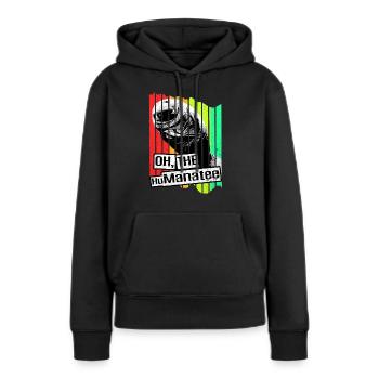 Seekuh - Frauen Premium Bio Hoodie - Schwarz - Vorne - Julia (174cm)