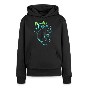 Seekuh - Frauen Premium Bio Hoodie - Schwarz - Vorne - Julia (174cm)