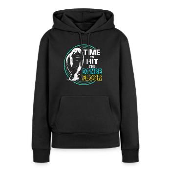 Seekuh - Frauen Premium Bio Hoodie - Schwarz - Vorne - Julia (174cm)