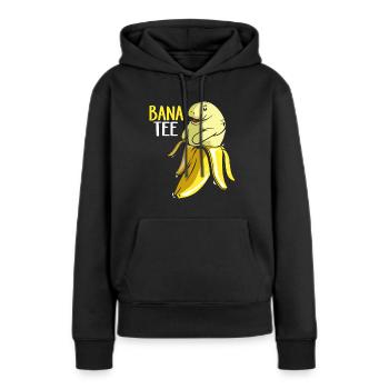 Laque de dugong sanglier Sirenia Manatee - Sweat à capuche Premium bio Femme - noir - Devant - Julia (174cm)