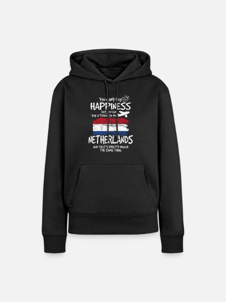 Niederlande - Frauen Premium Bio Hoodie - Schwarz