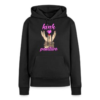 KINK POSITIVE BDSM Bondage fesseln versaut fetisch - Frauen Premium Bio Hoodie - Schwarz - Vorne - Julia (174cm)