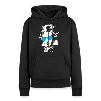 Beethoven - Sweat à capuche Premium bio Femme - noir - Devant - Julia (174cm)