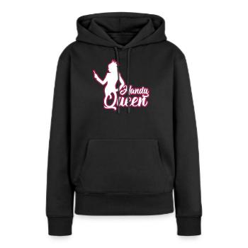 TÉLÉPHONE MOBILE QUEEN - Sweat à capuche Premium bio Femme - noir - Devant - Julia (174cm)