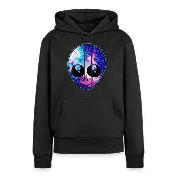 Aliens - Sweat à capuche Premium bio Femme - noir - Devant - Julia (174cm)