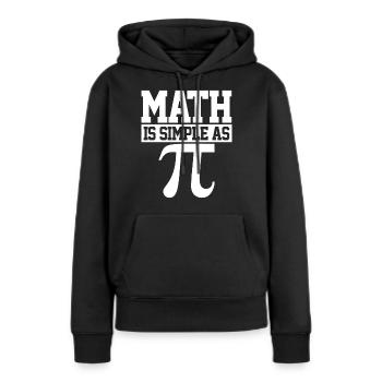 Pi Day - Sweat à capuche Premium bio Femme - noir - Devant - Julia (174cm)