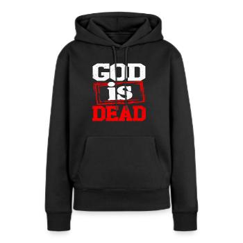 Communisme - Sweat à capuche Premium bio Femme - noir - Devant - Julia (174cm)