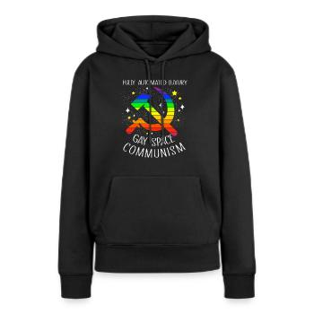 Communisme Lénine Marx Lutte des classes social - Sweat à capuche Premium bio Femme - noir - Devant - Julia (174cm)