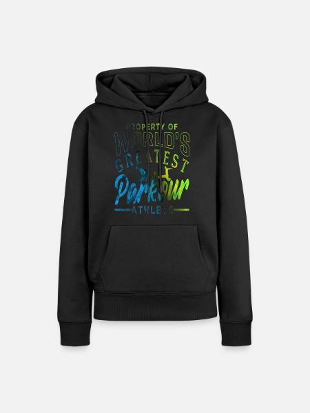 Parkour - Frauen Premium Bio Hoodie - Schwarz