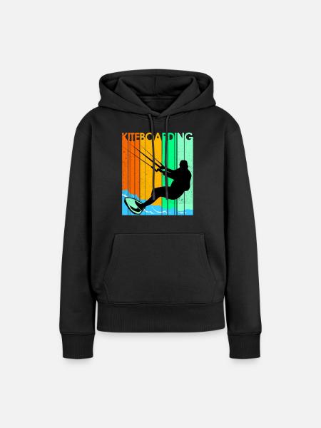 Kiteboard - Frauen Premium Bio Hoodie - Schwarz