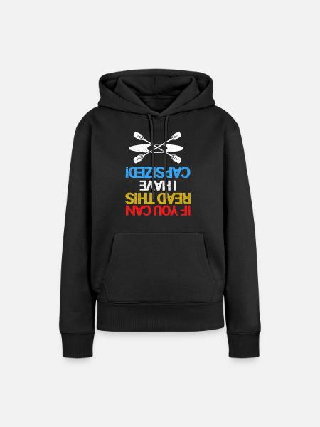 Kajak - Frauen Premium Bio Hoodie - Schwarz