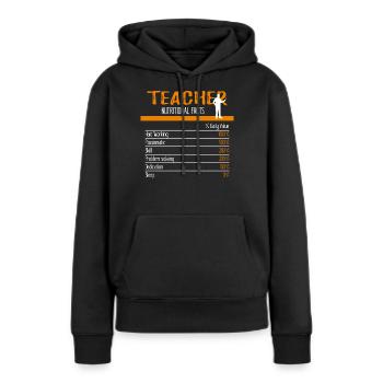 Ingrédients de l'enseignant - Sweat à capuche Premium bio Femme - noir - Devant - Julia (174cm)