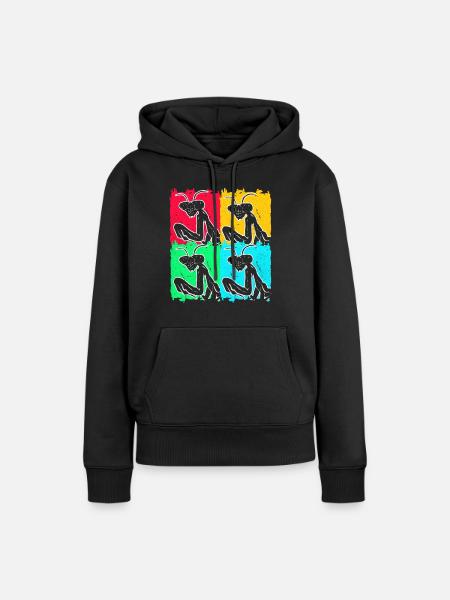 Gottesanbeterin - Frauen Premium Bio Hoodie - Schwarz