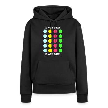Spielen wir Twister Spiel Shirt Familie Gruppe - Frauen Premium Bio Hoodie - Schwarz - Vorne - Julia (174cm)