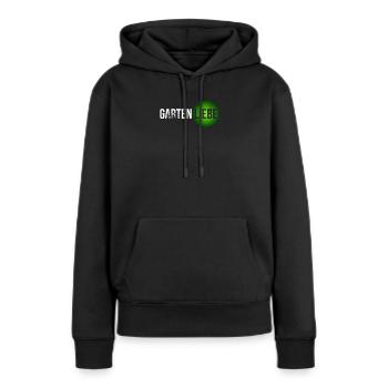 Gartenliebe Rasen Blumenbeet Hochbeet - Frauen Premium Bio Hoodie - Schwarz - Vorne - Julia (174cm)