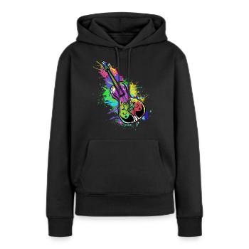 Cello Kontrabass Klassisch Musik Lehrer Sinfonie - Frauen Premium Bio Hoodie - Schwarz - Vorne - Julia (174cm)