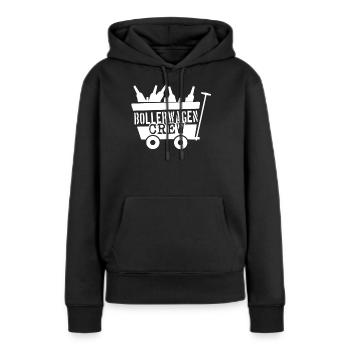 Männertag Bollerwagen Crew - Frauen Premium Bio Hoodie - Schwarz - Vorne - Julia (174cm)