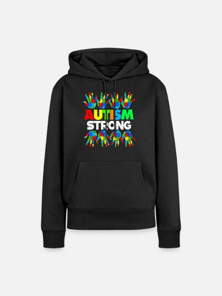 Autismus - Frauen Premium Bio Hoodie - Schwarz