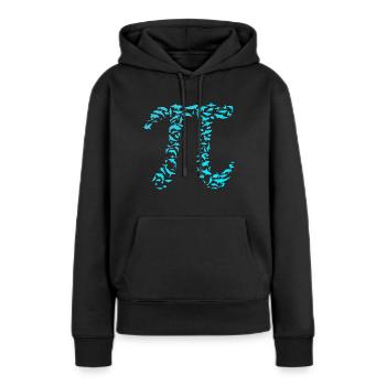 pi - Sweat à capuche Premium bio Femme - noir - Devant - Julia (174cm)