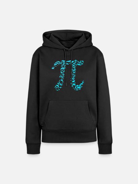 Pi - Frauen Premium Bio Hoodie - Schwarz