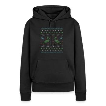 Pelikan Weihnachten Vogel Beobachtung Geschenk - Frauen Premium Bio Hoodie - Schwarz - Vorne - Julia (174cm)