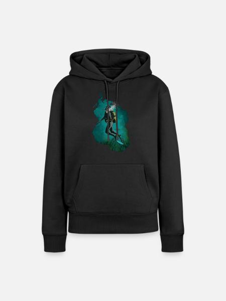 diving - Women’s Premium Organic Hoodie - black