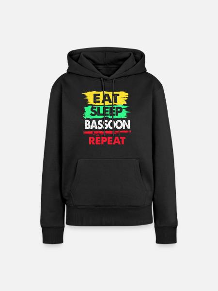 Fagott - Frauen Premium Bio Hoodie - Schwarz