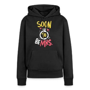 mariage - Sweat à capuche Premium bio Femme - noir - Devant - Julia (174cm)